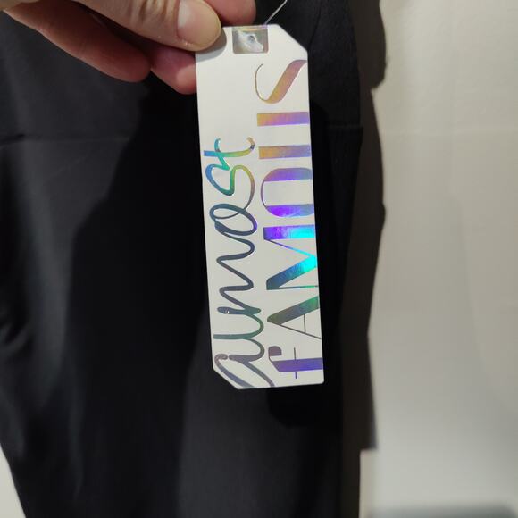 NWT Almost Famous Sz M Y2K Black Asymetrical Babydoll Dress Witchy Whimsy Goth - Picture 6 of 9